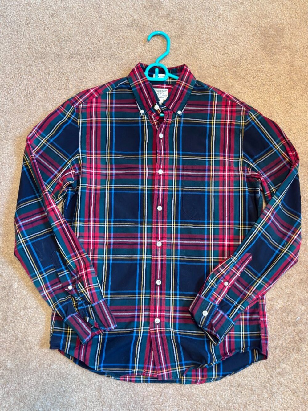 Mens JCrew Multi-Color Flannel Sz-Sm